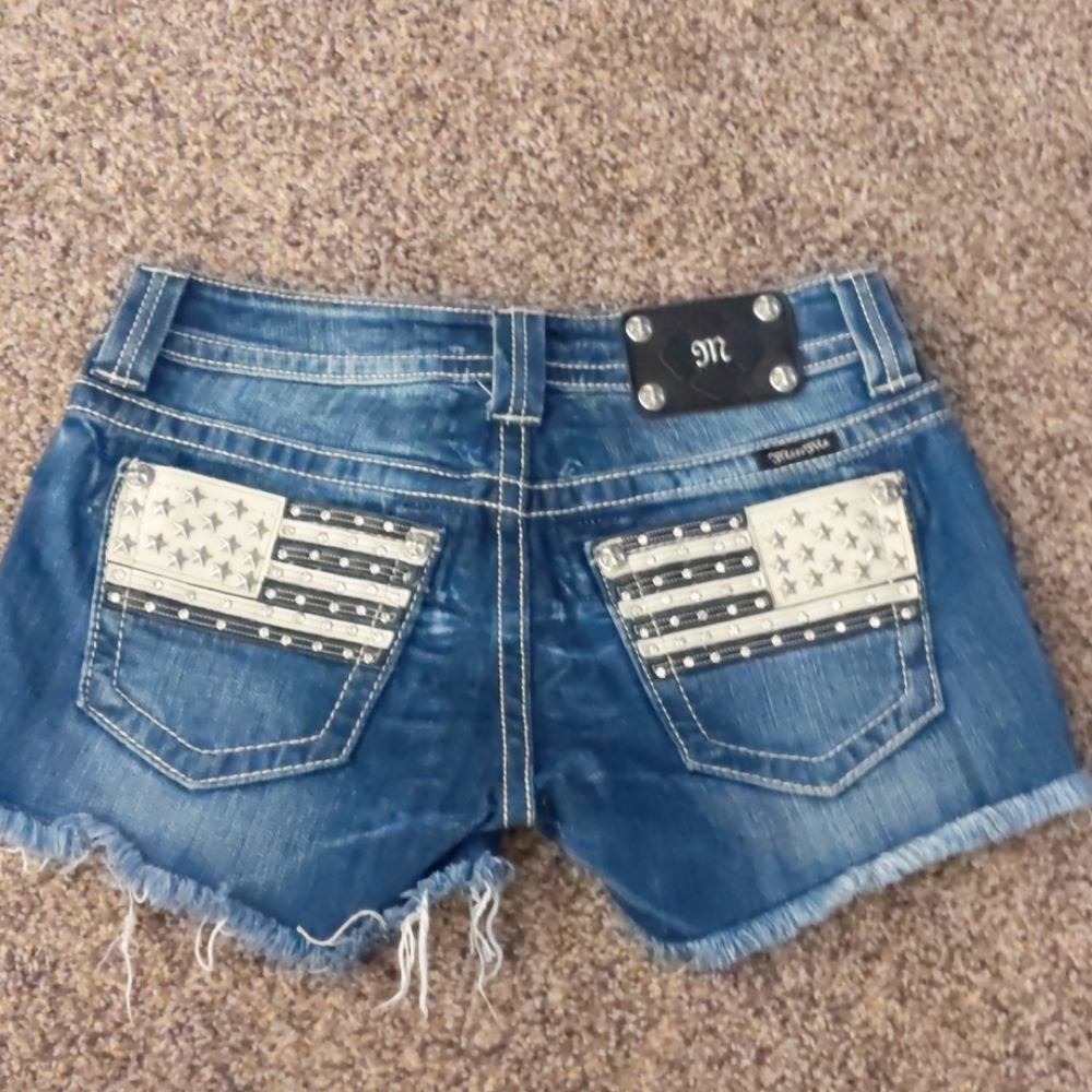 Miss Me American flag shorts